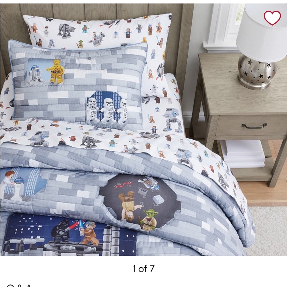 Pottery Barn Kids Star Wars Lego Twin Size sheet sets and comforter